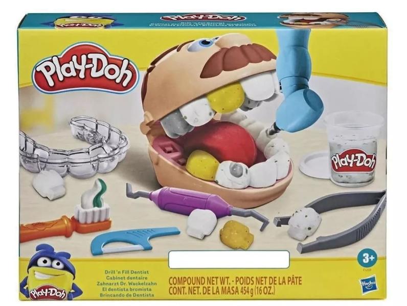 Imagem de Kit Conjunto Massinha Modelar Play-Doh Brincando de Dentista