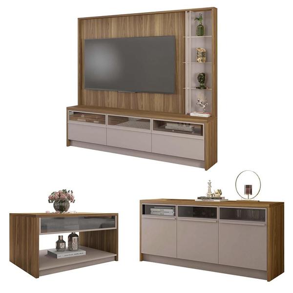 Imagem de Kit Conjunto Sala de Estar Home Buffet Mesa Vectro Caemmun