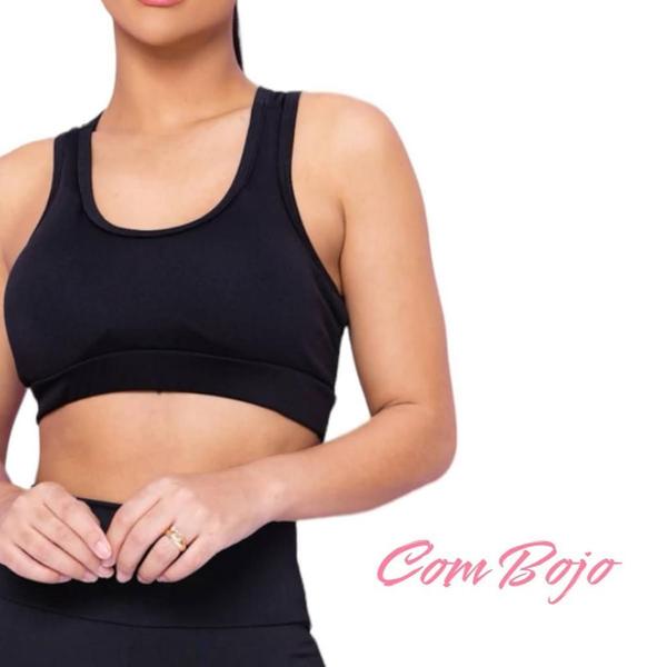 Imagem de Kit conjunto TOP ALÇA MÉDIA bojo + CALÇA LEGGING BOLSOS Feminino Academia Corrida Fitness 701