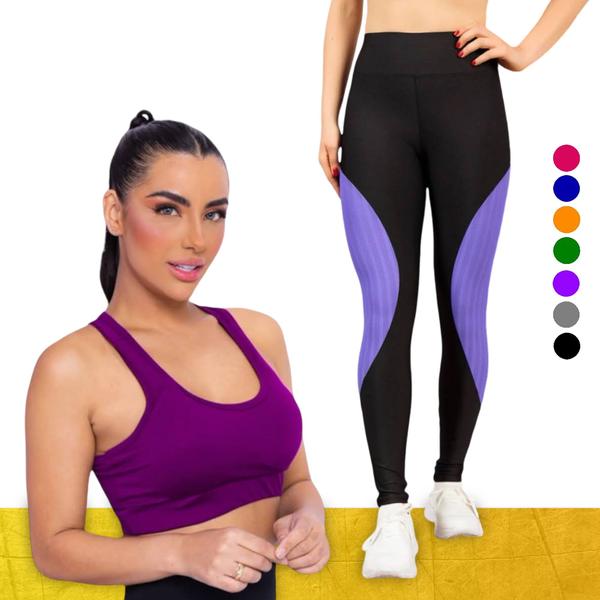 Imagem de KIT conjunto TOP ALÇA MÉDIA bojo + CALÇA LEGGING REDINHA Feminino Academia Corrida Fitness 700