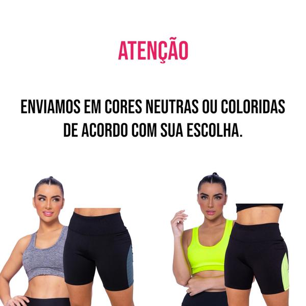 Imagem de Kit conjunto TOP ALÇA MÉDIA bojo + Short LEGGING REDINHA Feminino Academia Corrida 650