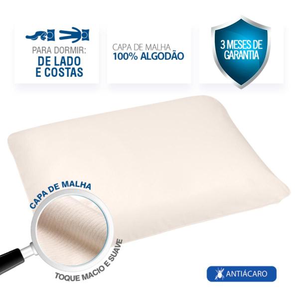 Imagem de Kit Conjunto Travesseiro Danasa Espuma Viscoelástica 50x70