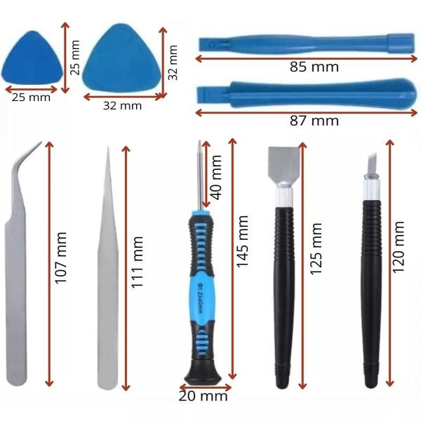 Imagem de Kit Consertar Eletrônicos Tela LCD Óculos Eletrônico Chaves