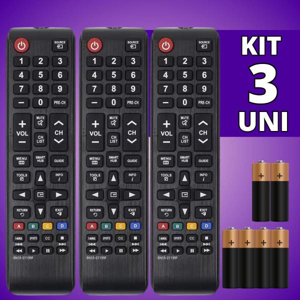 Imagem de Kit Controle Remoto Compatível Com Samsung TV Futebol Smart Hub - Escolha Seu Kit