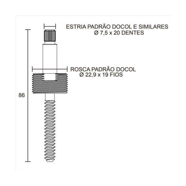 Imagem de Kit Conv. Base Deca Gaveta x Acab. Docol 3/4"- 1" 1005-HG