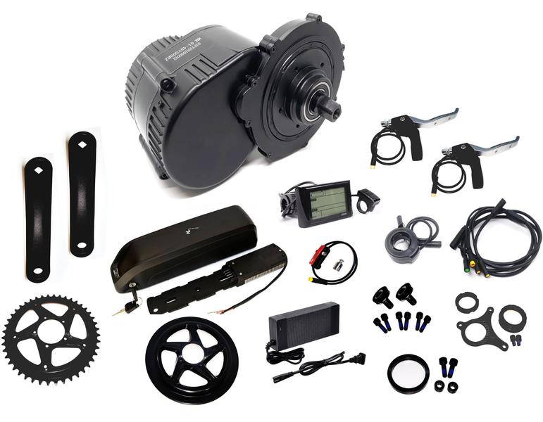 Imagem de Kit Conversão Motor Elétrico Central 500w Bateria Lítio 48v para Bicicleta Elétrica