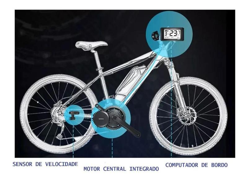 Kit Conversão Motor Elétrico Central 500w Bateria Lítio 48v para