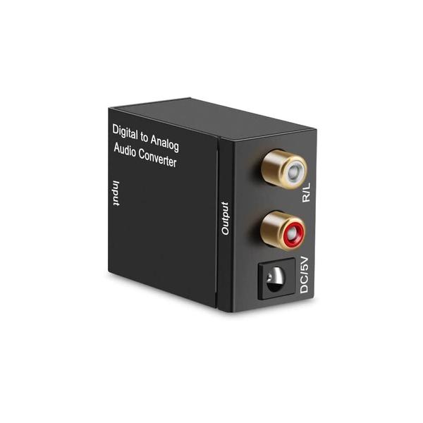 Imagem de Kit Conversor Óptico Coaxial Digital + Cabo Óptico Smart Tv