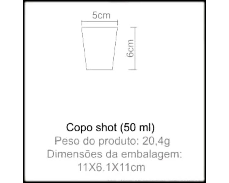 Imagem de Kit copo shot cachaça 50 ml acrilico cristal