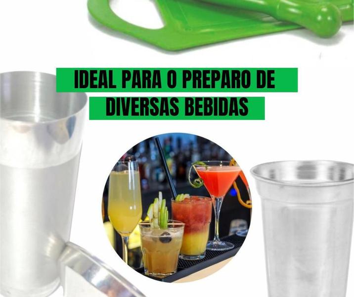 Imagem de Kit Coqueteleira Caipirinha Bartender Utensílios Para Fazer Caipirinha Drinks Coquetéis 4 Peças