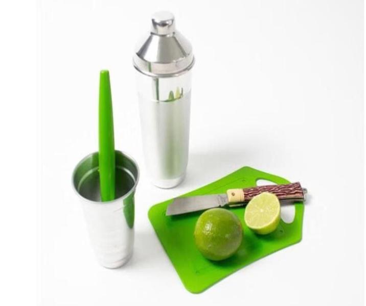 Imagem de Kit Coqueteleira Caipirinha Bartender Utensílios Para Fazer Caipirinha Drinks Coquetéis 4 Peças