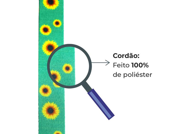 Imagem de Kit Cordão + Chaveiro p/ Autismo e Deficiências Ocultas