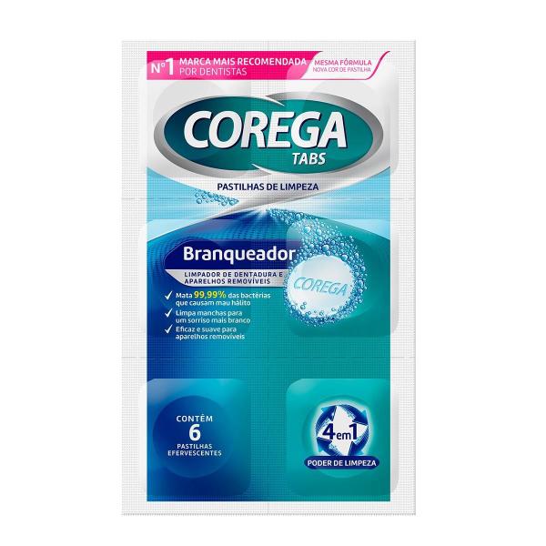 Imagem de Kit Corega Tabs Branqueador Com 2 Unidades De 6 Pastilhas Cada