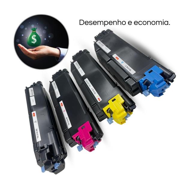 Imagem de Kit Cores Cartucho Toner Compativel Kyocera TK-5142 BK C M Y