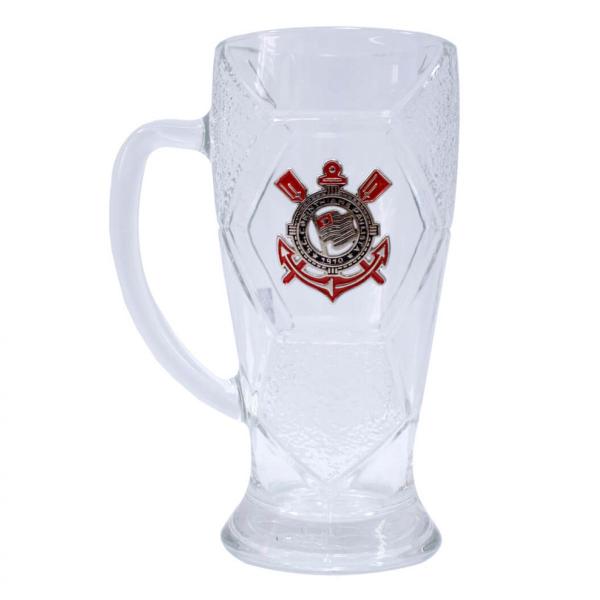 Imagem de Kit Corinthians Presente Caneca Chopp de Vidro 630ml e Sacola Plástica