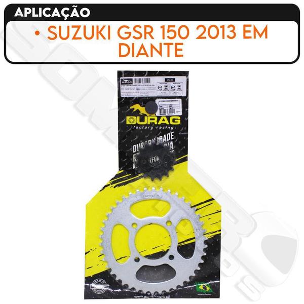 Imagem de Kit Coroa E Pinhão Suzuki Gsr 150 2013 Em Diante Durag