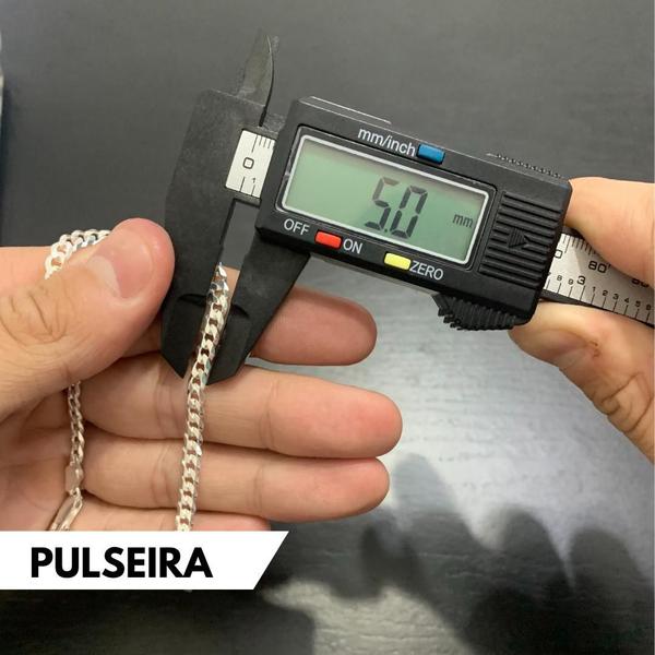 Imagem de Kit Corrente + Pulseira Prata 925 Legítima Escama De Peixe