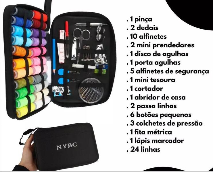 Imagem de Kit Costura Completo Otimo Item Ter Na Bolsa Ideal Reparos