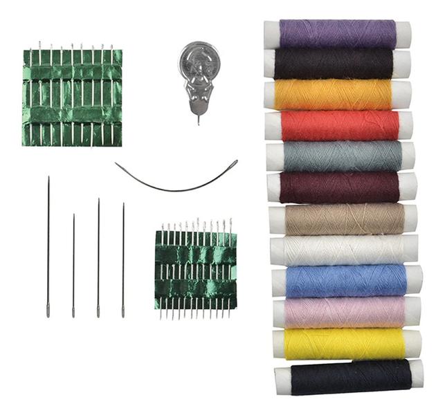 Kit Costura Manual Pequenos Reparos 12 Linhas 26 Agulhas - Art House Imagem de Kit Costura Manual Pequenos Reparos 12 Linhas 26 Agulhas
