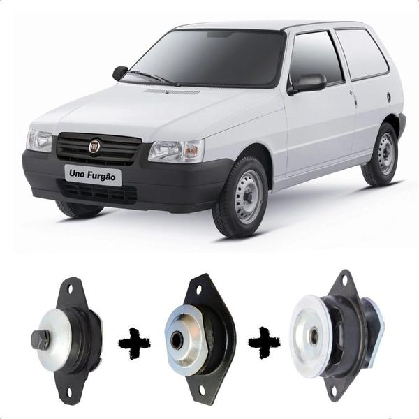 Imagem de Kit Coxim Motor Fiat Uno Fiorino 2001 Até 2013 Dianteiro