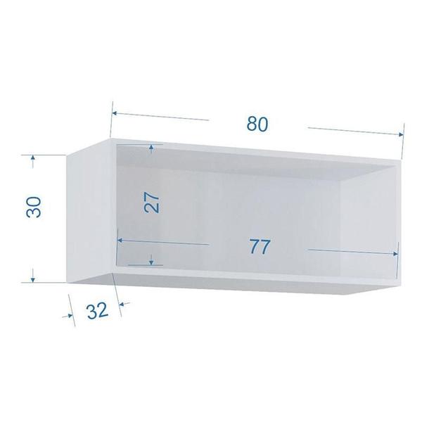 Imagem de Kit Cozinha 6 Portas Aéreo e Paneleiro Duplo Europa Branco - Poquema