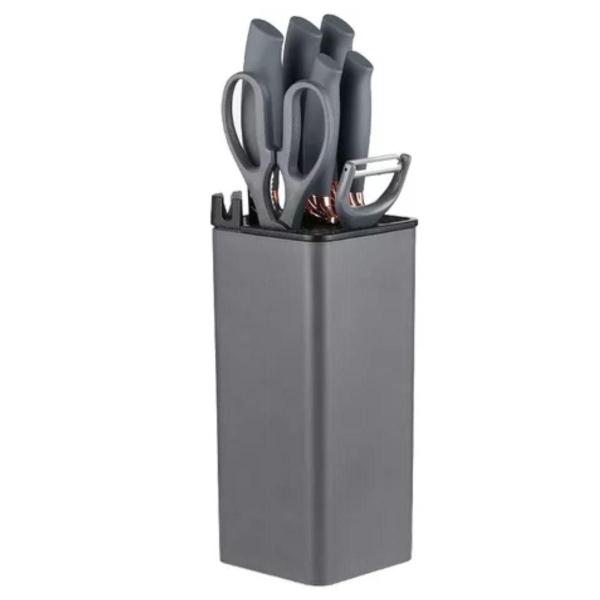 Kit Cozinha 8 Peças Facas Inox Cortes Original - ATENA Imagem de Kit Cozinha 8 Peças Facas Inox Cortes Original