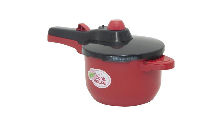 Imagem de Kit Cozinha Brinquedo Vermelho Mercado Fogão Air Fryer 47pç