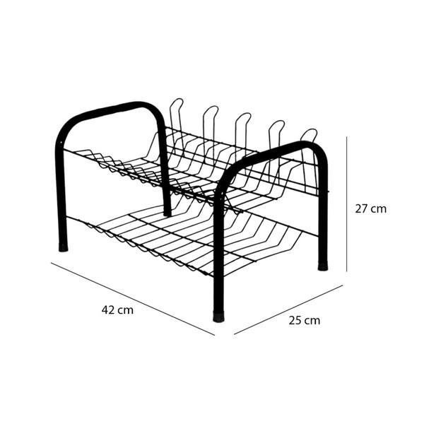 Imagem de Kit Cozinha C/ Escorredor De Louça + Porta Talher Com 3 Divisória Prático Design Moderno