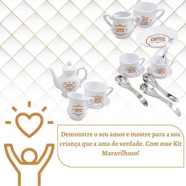 Kit Cozinha Cafezinho Chá da Tarde Infantil Bule Acessório - Coffe Imagem de Kit Cozinha Cafezinho Chá da Tarde Infantil Bule Acessório
