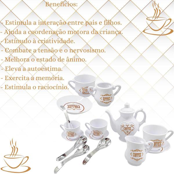 Kit Cozinha Cafezinho Chá da Tarde Infantil Bule Acessório - Coffe Imagem de Kit Cozinha Cafezinho Chá da Tarde Infantil Bule Acessório
