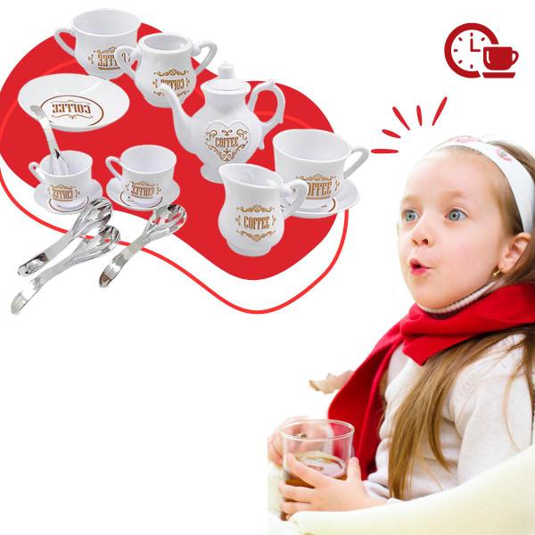 Kit Cozinha Cafezinho Chá da Tarde Infantil Bule Acessório - Coffe Imagem de Kit Cozinha Cafezinho Chá da Tarde Infantil Bule Acessório