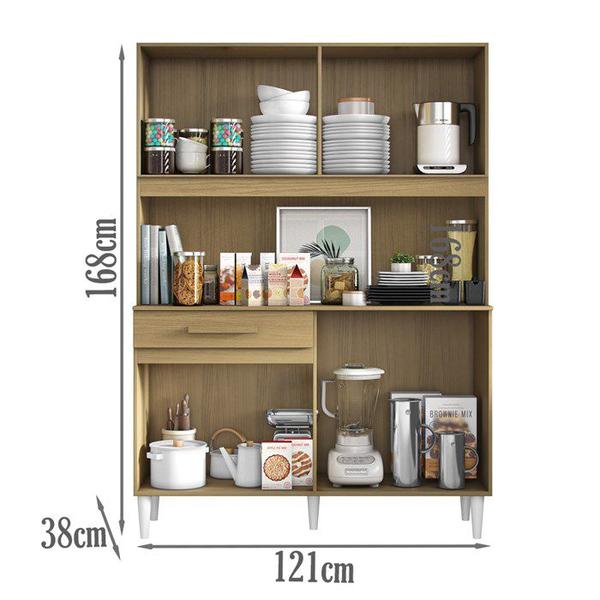 Imagem de Kit Cozinha Compacta 121cm 2004308 Atacama Grafite ARMoveis