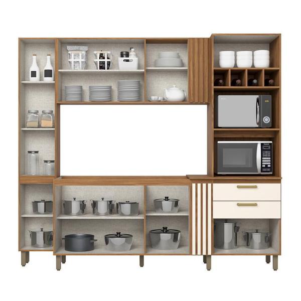 Imagem de Kit Cozinha Compacta Nature/Off White - Briz