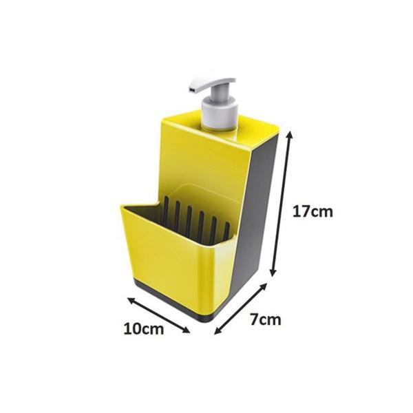 Imagem de Kit Cozinha Dispenser Porta Detergente + Lixeira 2,5 Litros Pia - Crippa