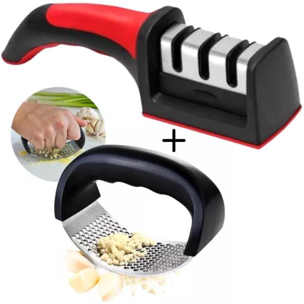 Imagem de KIT Cozinha Elegante: Amassador e Afiador Profissional