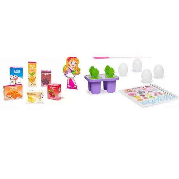 Imagem de Kit Cozinha Fogão Geladeira Infantil Brinquedo Completa Chef