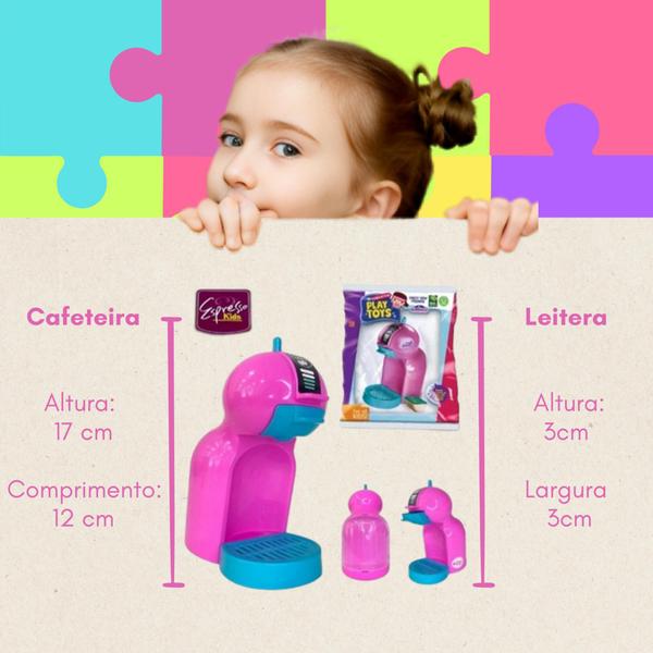 Imagem de Kit Cozinha Infantil Brinquedo C/ Cafeteira e Hora do Chá