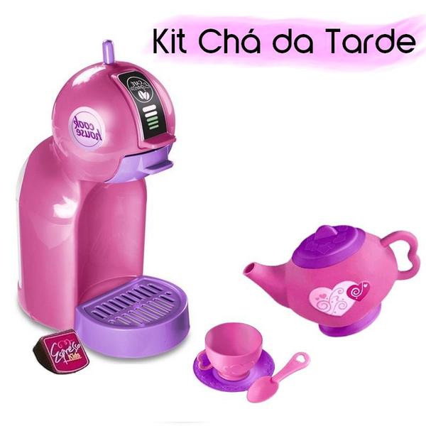 Imagem de Kit Cozinha Infantil Brinquedo Cafeteira bule