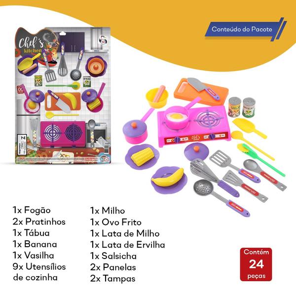 Imagem de Kit Cozinha Infantil Chef's Kitchen Premium 754 Pica Pau