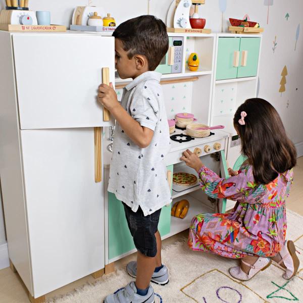 Imagem de Kit Cozinha Infantil com Geladeira e Máquina de Lavar