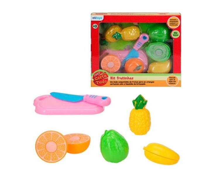 Imagem de Kit Cozinha Infantil Com Tabua Comidinha Brinquedo Faca