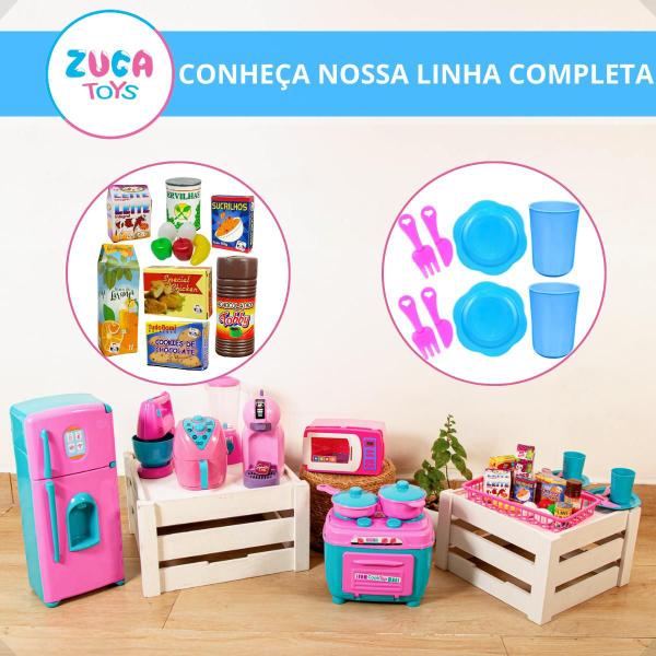 Imagem de Kit Cozinha Infantil de Brinquedo Eletrodomésticos Comidinhas C/ 25 peças Acessórios