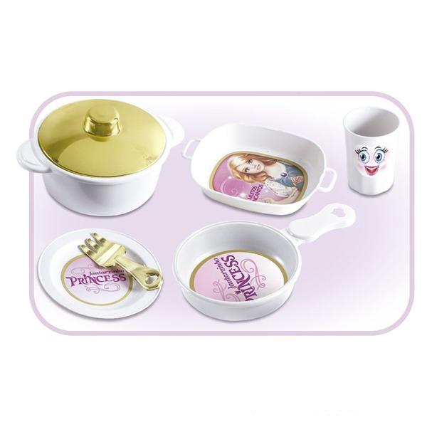 Imagem de Kit Cozinha Infantil Fogão + Geladeira Princesas Deluxe - Zuca Toys