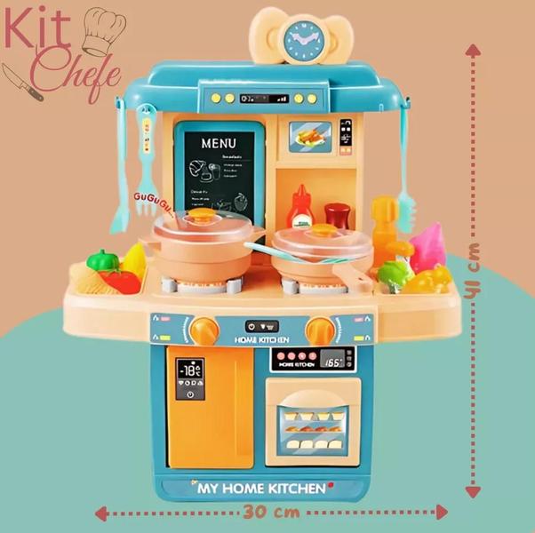 Imagem de Kit Cozinha Infantil Master Chef Brinquedo Panelinha Meninas