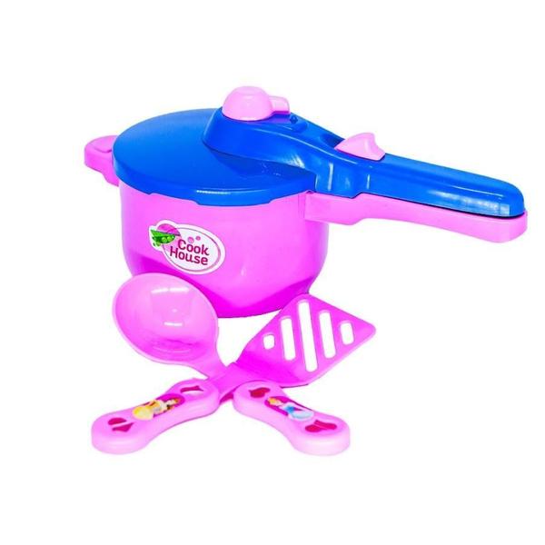 Imagem de Kit Cozinha Infantil Menina Brinquedo Mercadinho Fogão 25Pç