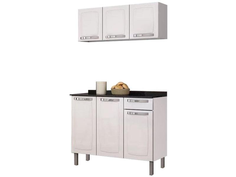 Kit Cozinha Itatiaia Rose com Balcão 3 Portas - 105cm + Armário Aereo 3 Portas 105cm Kit Cozinha Itatiaia Rose com Balcão 3 Portas - 105cm + Armário Aereo 3 Portas 105cm