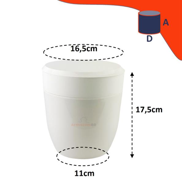 Imagem de Kit Cozinha Lixeira 2,5L Organizador De Pia Porta Detergente Branco - Crippa