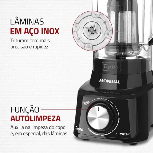 Imagem de Kit Cozinha Mondial Turbo Max Grill com Liquidificador e Sanduicheira Grill G-07 L-900