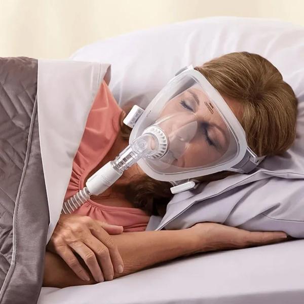 Imagem de Kit cpap s10 airsense autoset + mascara facial total fitlife gg c/ponta exi - philips respironics