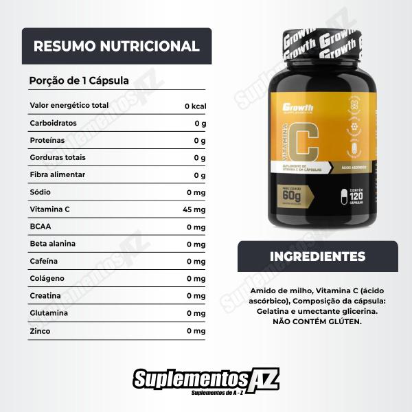 Imagem de Kit Creatina 150g Max Titanium + Vitamina C 120 Caps Growth